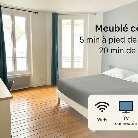 Apartment Maciet 2- Centre Meaux-gare-disney *
